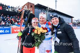 11.03.2022, Otepaeae, Estonia (EST): Anna Maka (POL), Magdalena Gwizdon (POL), Justyna Kowalzyk (POL), (l-r) - IBU World Cup Biathlon, sprint women, Estonia (EST). www.nordicfocus.com. © Manzoni/NordicFocus. Every downloaded picture is fee-liable.