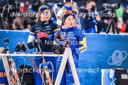 11.03.2022, Otepaeae, Estonia (EST): Stina Nilsson (SWE), Johanna Skottheim (SWE), (l-r) - IBU World Cup Biathlon, sprint women, Estonia (EST). www.nordicfocus.com. © Manzoni/NordicFocus. Every downloaded picture is fee-liable.