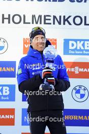 18.03.2022, Oslo, Norway (NOR): Quentin Fillon Maillet (FRA) - IBU World Cup Biathlon, cups, Oslo (NOR). www.nordicfocus.com. © Manzoni/NordicFocus. Every downloaded picture is fee-liable.