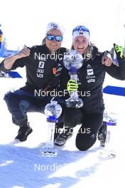 20.03.2022, Oslo, Norway (NOR): Sverre Roeisxeland (NOR), Marte Olsbu Roeiseland (NOR), (l-r) - IBU World Cup Biathlon, cups, Oslo (NOR). www.nordicfocus.com. © Manzoni/NordicFocus. Every downloaded picture is fee-liable.