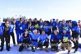 19.03.2022, Oslo, Norway (NOR): Eric Perrot (FRA), Emilien Claude (FRA), Quentin Fillon Maillet (FRA), Jean Paul Giachino (FRA), (l-r) - IBU World Cup Biathlon, cups, Oslo (NOR). www.nordicfocus.com. © Manzoni/NordicFocus. Every downloaded picture is fee-liable.