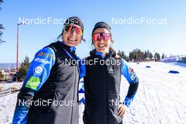 20.03.2022, Oslo, Norway (NOR): Chloe Chevalier (FRA), Anais Chevalier-Bouchet (FRA), (l-r) - IBU World Cup Biathlon, mass men, Oslo (NOR). www.nordicfocus.com. © Manzoni/NordicFocus. Every downloaded picture is fee-liable.