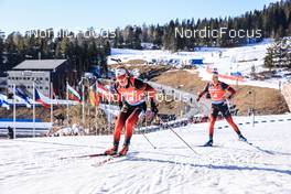 20.03.2022, Oslo, Norway (NOR): Sivert Guttorm Bakken (NOR), Vetle Sjaastad Christiansen (NOR), (l-r) - IBU World Cup Biathlon, mass men, Oslo (NOR). www.nordicfocus.com. © Manzoni/NordicFocus. Every downloaded picture is fee-liable.