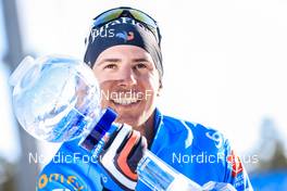 20.03.2022, Oslo, Norway (NOR): Quentin Fillon Maillet (FRA) - IBU World Cup Biathlon, mass men, Oslo (NOR). www.nordicfocus.com. © Manzoni/NordicFocus. Every downloaded picture is fee-liable.