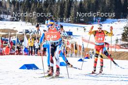 20.03.2022, Oslo, Norway (NOR): Adam Vaclavik (CZE), Florent Claude (BEL), (l-r) - IBU World Cup Biathlon, mass men, Oslo (NOR). www.nordicfocus.com. © Manzoni/NordicFocus. Every downloaded picture is fee-liable.