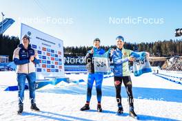 20.03.2022, Oslo, Norway (NOR): Susan Dunklee (USA), Anais Bescond (FRA), Erik Lesser (GER), (l-r) - IBU World Cup Biathlon, mass men, Oslo (NOR). www.nordicfocus.com. © Manzoni/NordicFocus. Every downloaded picture is fee-liable.