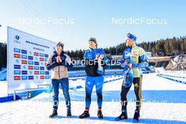 20.03.2022, Oslo, Norway (NOR): Susan Dunklee (USA), Anais Bescond (FRA), Erik Lesser (GER), (l-r) - IBU World Cup Biathlon, mass men, Oslo (NOR). www.nordicfocus.com. © Manzoni/NordicFocus. Every downloaded picture is fee-liable.