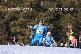 20.03.2022, Oslo, Norway (NOR): Anais Bescond (FRA), Mari Eder (FIN), (l-r) - IBU World Cup Biathlon, mass women, Oslo (NOR). www.nordicfocus.com. © Manzoni/NordicFocus. Every downloaded picture is fee-liable.
