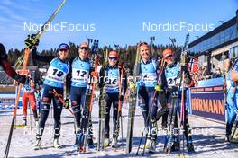 20.03.2022, Oslo, Norway (NOR): Franziska Preuss (GER), Vanessa Voigt (GER), Janina Hettich (GER), Denise Herrmann (GER), Franziska Hildebrand (GER), (l-r) - IBU World Cup Biathlon, mass women, Oslo (NOR). www.nordicfocus.com. © Manzoni/NordicFocus. Every downloaded picture is fee-liable.