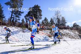 20.03.2022, Oslo, Norway (NOR): Paulina Fialkova (SVK), Mari Eder (FIN), (l-r) - IBU World Cup Biathlon, mass women, Oslo (NOR). www.nordicfocus.com. © Manzoni/NordicFocus. Every downloaded picture is fee-liable.