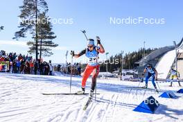 20.03.2022, Oslo, Norway (NOR): Dunja Zdouc (AUT), Lena Haecki (SUI), (l-r) - IBU World Cup Biathlon, mass women, Oslo (NOR). www.nordicfocus.com. © Manzoni/NordicFocus. Every downloaded picture is fee-liable.