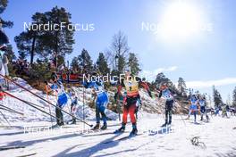 20.03.2022, Oslo, Norway (NOR): Julia Simon (FRA), Anais Bescond (FRA), Marte Olsbu Roeiseland (NOR), Vanessa Voigt (GER), (l-r) - IBU World Cup Biathlon, mass women, Oslo (NOR). www.nordicfocus.com. © Manzoni/NordicFocus. Every downloaded picture is fee-liable.