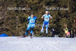 20.03.2022, Oslo, Norway (NOR): Anais Bescond (FRA), Mari Eder (FIN), (l-r) - IBU World Cup Biathlon, mass women, Oslo (NOR). www.nordicfocus.com. © Manzoni/NordicFocus. Every downloaded picture is fee-liable.