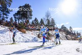 20.03.2022, Oslo, Norway (NOR): Franziska Preuss (GER), Paulina Fialkova (SVK), Mari Eder (FIN), (l-r) - IBU World Cup Biathlon, mass women, Oslo (NOR). www.nordicfocus.com. © Manzoni/NordicFocus. Every downloaded picture is fee-liable.