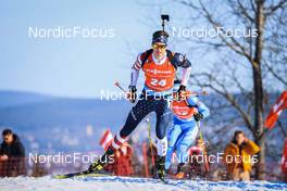 19.03.2022, Oslo, Norway (NOR): Sean Doherty (USA) - IBU World Cup Biathlon, pursuit men, Oslo (NOR). www.nordicfocus.com. © Manzoni/NordicFocus. Every downloaded picture is fee-liable.
