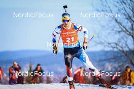 19.03.2022, Oslo, Norway (NOR): Adam Vaclavik (CZE) - IBU World Cup Biathlon, pursuit men, Oslo (NOR). www.nordicfocus.com. © Manzoni/NordicFocus. Every downloaded picture is fee-liable.