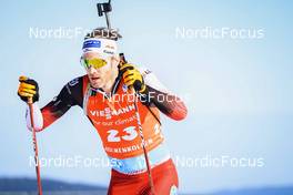 19.03.2022, Oslo, Norway (NOR): Simon Eder (AUT) - IBU World Cup Biathlon, pursuit men, Oslo (NOR). www.nordicfocus.com. © Manzoni/NordicFocus. Every downloaded picture is fee-liable.