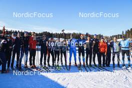 19.03.2022, Oslo, Norway (NOR): All the retiring athletes meet for a final photo - IBU World Cup Biathlon, pursuit men, Oslo (NOR). www.nordicfocus.com. © Manzoni/NordicFocus. Every downloaded picture is fee-liable.