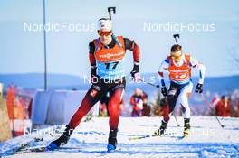 19.03.2022, Oslo, Norway (NOR): Erlend Bjoentegaard (NOR) - IBU World Cup Biathlon, pursuit men, Oslo (NOR). www.nordicfocus.com. © Manzoni/NordicFocus. Every downloaded picture is fee-liable.