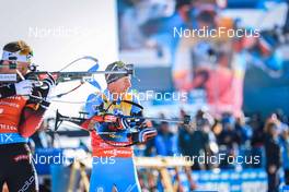 19.03.2022, Oslo, Norway (NOR): Quentin Fillon Maillet (FRA) - IBU World Cup Biathlon, pursuit men, Oslo (NOR). www.nordicfocus.com. © Manzoni/NordicFocus. Every downloaded picture is fee-liable.