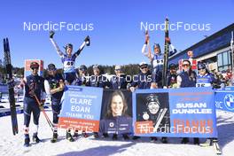 19.03.2022, Oslo, Norway (NOR): Clare Egan (USA), Susan Dunklee (USA), Deedra Irwin (USA), Joanne Reid (USA), (l-r) - IBU World Cup Biathlon, pursuit women, Oslo (NOR). www.nordicfocus.com. © Manzoni/NordicFocus. Every downloaded picture is fee-liable.