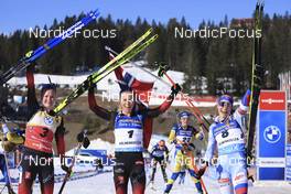 19.03.2022, Oslo, Norway (NOR): Marte Olsbu Roeiseland (NOR), Tiril Eckhoff (NOR), Paulina Fialkova (SVK), (l-r) - IBU World Cup Biathlon, pursuit women, Oslo (NOR). www.nordicfocus.com. © Manzoni/NordicFocus. Every downloaded picture is fee-liable.