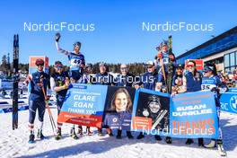 19.03.2022, Oslo, Norway (NOR): Clare Egan (USA), Susan Dunklee (USA), (l-r) - IBU World Cup Biathlon, pursuit women, Oslo (NOR). www.nordicfocus.com. © Manzoni/NordicFocus. Every downloaded picture is fee-liable.