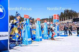 19.03.2022, Oslo, Norway (NOR): Janina Hettich (GER), Ragnhild Femsteinevik (NOR), (l-r) - IBU World Cup Biathlon, pursuit women, Oslo (NOR). www.nordicfocus.com. © Manzoni/NordicFocus. Every downloaded picture is fee-liable.