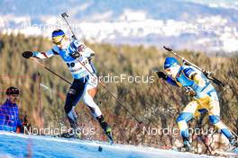 18.03.2022, Oslo, Norway (NOR): Jakub Stvrtecky (CZE), Sebastian Samuelsson (SWE), (l-r) - IBU World Cup Biathlon, sprint men, Oslo (NOR). www.nordicfocus.com. © Manzoni/NordicFocus. Every downloaded picture is fee-liable.