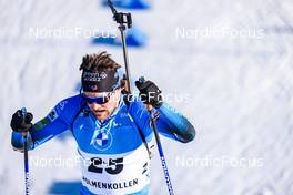 18.03.2022, Oslo, Norway (NOR): Simon Desthieux (FRA) - IBU World Cup Biathlon, sprint men, Oslo (NOR). www.nordicfocus.com. © Manzoni/NordicFocus. Every downloaded picture is fee-liable.