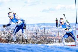 18.03.2022, Oslo, Norway (NOR): Jaakko Ranta (FIN), Tero Seppala (FIN), (l-r) - IBU World Cup Biathlon, sprint men, Oslo (NOR). www.nordicfocus.com. © Manzoni/NordicFocus. Every downloaded picture is fee-liable.