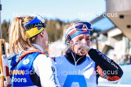 18.03.2022, Oslo, Norway (NOR): Eva Puskarcikova (CZE), Marketa Davidova (CZE) - IBU World Cup Biathlon, sprint women, Oslo (NOR). www.nordicfocus.com. © Manzoni/NordicFocus. Every downloaded picture is fee-liable.