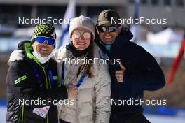18.03.2022, Oslo, Norway (NOR): Michael Grossegger (AUT), Darya Domracheva (BLR), Ole Einar Bjoerndalen (NOR), (l-r) - IBU World Cup Biathlon, sprint women, Oslo (NOR). www.nordicfocus.com. © Manzoni/NordicFocus. Every downloaded picture is fee-liable.