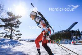 18.03.2022, Oslo, Norway (NOR): Dunja Zdouc (AUT) - IBU World Cup Biathlon, sprint women, Oslo (NOR). www.nordicfocus.com. © Manzoni/NordicFocus. Every downloaded picture is fee-liable.