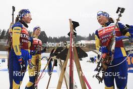 17.03.2022, Oslo, Norway (NOR): Emma Nilsson (SWE), Mona Brorsson (SWE), Linn Persson (SWE), (l-r) - IBU World Cup Biathlon, training, Oslo (NOR). www.nordicfocus.com. © Manzoni/NordicFocus. Every downloaded picture is fee-liable.