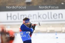16.03.2022, Oslo, Norway (NOR): Joscha Burkhalter (SUI) - IBU World Cup Biathlon, training, Oslo (NOR). www.nordicfocus.com. © Manzoni/NordicFocus. Every downloaded picture is fee-liable.
