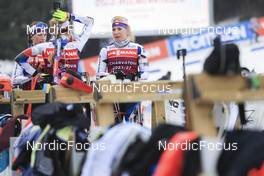 17.03.2022, Oslo, Norway (NOR): Jessica Jislova (CZE), Marketa Davidova (CZE), Lucie Charvatova (CZE), (l-r) - IBU World Cup Biathlon, training, Oslo (NOR). www.nordicfocus.com. © Manzoni/NordicFocus. Every downloaded picture is fee-liable.