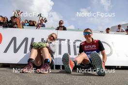 05.08.2022, Sandnes, Norway (NOR): Emma Lunder (CAN), Nadia Moser (CAN), (l-r) - BLINK22 Festival Biathlon - Sandnes (NOR). www.nordicfocus.com. © Manzoni/NordicFocus. Every downloaded picture is fee-liable.