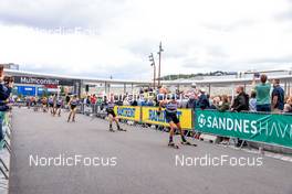 06.08.2022, Sandnes, Norway (NOR): Johannes Thingnes Boe (NOR), Martin Uldal (NOR), (l-r) - BLINK22 Festival Biathlon - Sandnes (NOR). www.nordicfocus.com. © Manzoni/NordicFocus. Every downloaded picture is fee-liable.
