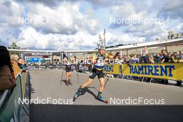 05.08.2022, Sandnes, Norway (NOR): Sturla Holm Laegreid (NOR), Vetle Sjaastad Christiansen (NOR), (l-r) - BLINK22 Festival Biathlon - Sandnes (NOR). www.nordicfocus.com. © Manzoni/NordicFocus. Every downloaded picture is fee-liable.