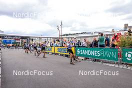 06.08.2022, Sandnes, Norway (NOR): Jorgen Brendengen Krogsaeter (NOR), Martin Nevland (NOR), (l-r) - BLINK22 Festival Biathlon - Sandnes (NOR). www.nordicfocus.com. © Manzoni/NordicFocus. Every downloaded picture is fee-liable.