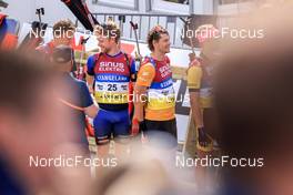 05.08.2022, Sandnes, Norway (NOR): Petter Austberg Bjoern (NOR), Sturla Holm Laegreid (NOR), (l-r) - BLINK22 Festival Biathlon - Sandnes (NOR). www.nordicfocus.com. © Manzoni/NordicFocus. Every downloaded picture is fee-liable.