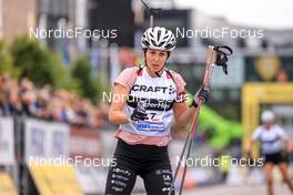 06.08.2022, Sandnes, Norway (NOR): Chloe Chevalier (FRA) - BLINK22 Festival Biathlon - Sandnes (NOR). www.nordicfocus.com. © Manzoni/NordicFocus. Every downloaded picture is fee-liable.