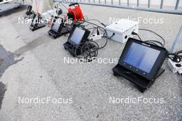 04.08.2022, Sandnes, Norway (NOR): Event Feature: controll monitors of the MEGA link target system on the ground of the shooting range - BLINK22 Festival Biathlon - Sandnes (NOR). www.nordicfocus.com. © Manzoni/NordicFocus. Every downloaded picture is fee-liable.