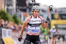 06.08.2022, Sandnes, Norway (NOR): Chloe Chevalier (FRA) - BLINK22 Festival Biathlon - Sandnes (NOR). www.nordicfocus.com. © Manzoni/NordicFocus. Every downloaded picture is fee-liable.