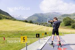 20.06.2022, Andermatt, Switzerland (SUI): Jeremy Finello (SUI) - Biathlon summer training, Andermatt (SUI). www.nordicfocus.com. © Manzoni/NordicFocus. Every downloaded picture is fee-liable.
