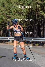31.07.2022, Font-Romeu, France (FRA): Sophie Chauveau (FRA) - Biathlon summer training, Font-Romeu (FRA). www.nordicfocus.com. © Authamayou/NordicFocus. Every downloaded picture is fee-liable.