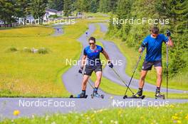 04.07.2022, Hochfilzen, Austria (AUT): Daniele Cappellari (ITA), Daniele Fauner (ITA) - Biathlon summer training, Hochfilzen (AUT). www.nordicfocus.com. © Reichert/NordicFocus. Every downloaded picture is fee-liable.