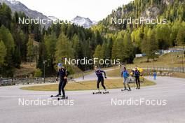 04.10.2022, Martell, Italy (ITA): Samuela Comola (ITA), Rebecca Passler (ITA), Beatrice Trabucchi (ITA), Hannah Auchentaller (ITA), (l-r)  - Biathlon summer training, Martell (ITA). www.nordicfocus.com. © Barbieri/NordicFocus. Every downloaded picture is fee-liable.