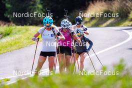 31.07.2022, Lavaze, Italy (ITA): Katharina Komatz (AUT), Julia Schwaiger (AUT), (l-r)  - Biathlon summer training, Lavaze (ITA). www.nordicfocus.com. © Barbieri/NordicFocus. Every downloaded picture is fee-liable.